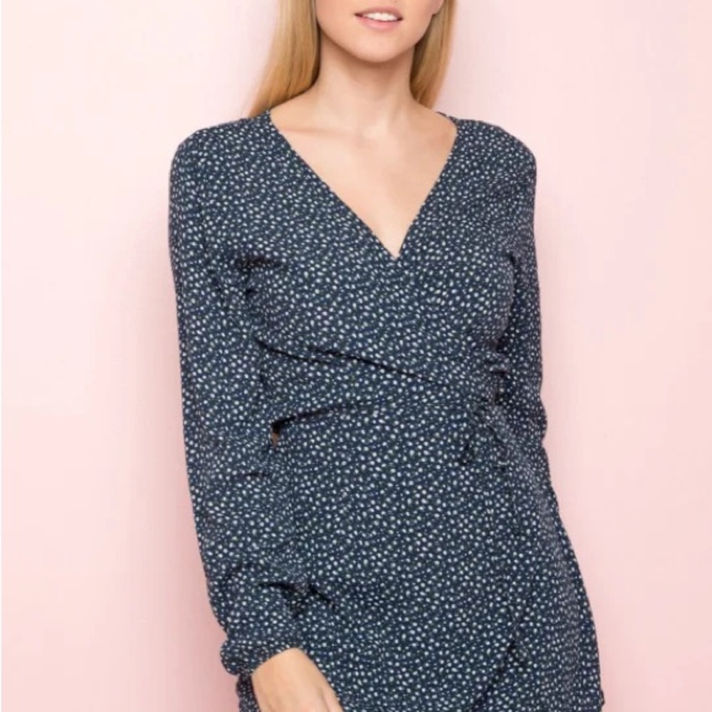 Brandy Melville Navy Floral Mini Dress